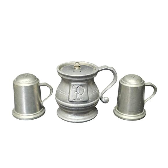 Wilton Armetale Pewter Tavern Pepper & 2 Extra Salt And Pepper Shakers USA - Picture 11 of 11
